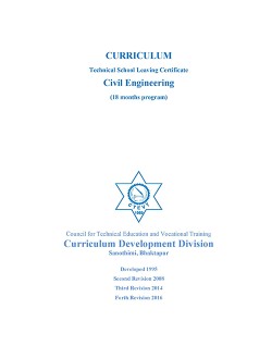 Syllabus - Curriculum Technical School Leaving Certificate Civil Engineering (18 months program)