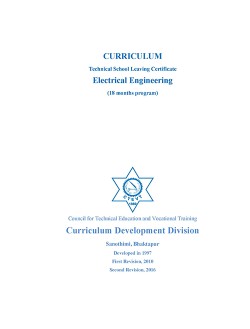 Syllabus - Curriculum Technical School Leaving Certificate Electrical Engineering (18 months program)