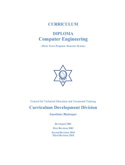 Syllabus - Curriculum Diploma Computer Engineering (Three Years Program- Semester System)
